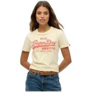 T-shirt Korte Mouw Superdry T-shirt Vl Neon Slim