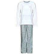 Pyjama's / nachthemden Tommy Hilfiger LS WOVEN PJ SET PRINT