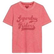 T-shirt Korte Mouw Superdry T-shirt Archive Kiss Print manches courtes