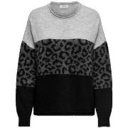 Trui Only Pull motif léopard col rond