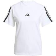 T-shirt Korte Mouw adidas T-shirt Essentials 3 Stripes blanc