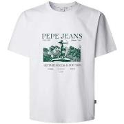T-shirt Korte Mouw Pepe jeans T-shirt Patch blanc