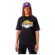 T-shirt Korte Mouw New-Era T-shirt Logo Drip Los Angeles Lakers Noir