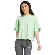 T-shirt Korte Mouw adidas T-shirt 3 Stripes Crop