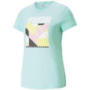 T-shirt Korte Mouw Puma T-shirt INTL GRAPHIC vert