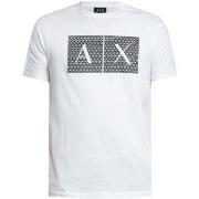 T-shirt Korte Mouw EAX Slim fit T-shirt met reliëfprint
