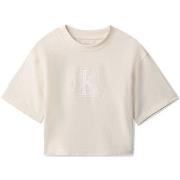 T-shirt Korte Mouw Calvin Klein Jeans Velvet Monogram Boxy S/S T-Shi