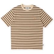 T-shirt Korte Mouw Sanjo Stripes 80 T-Shirt - Cappuccino Ecru