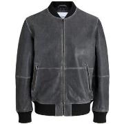 Windjack Jack &amp; Jones 12278804 JJECHARGE LEATHER-BLACK