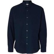 Overhemd Lange Mouw Selected 16079056 LINEN SHIRT-SKY CAPTAIN
