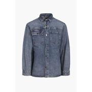 Overhemd Lange Mouw Jack &amp; Jones 12252698 SCOTT OVERSHIRT-BLUE DEN...