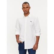 Overhemd Lange Mouw Wrangler 112350485 LS SHIRT-WHITE OXFORD