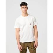 T-shirt Korte Mouw Wrangler 112371499 POCKET TEE-WORN WHITE