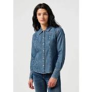 Overhemd Wrangler 112356476-FADED BLUE