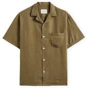 Overhemd Korte Mouw Portuguese Flannel Dogtown Shirt - Olive