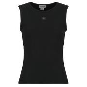 Top Calvin Klein Jeans SL WOVEN LABEL 2X2 BABY RIB CUTO