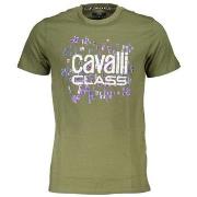T-shirt Korte Mouw Roberto Cavalli qxt61ujd06064a694cverde040502xl
