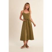 Lange Jurk Molly Bracken R1736EP-KHAKI