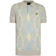 Polo Shirt Korte Mouw Lyle &amp; Scott Katoenen poloshirt met argyle-p...