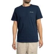 T-shirt Korte Mouw Columbia CSC-logo op de achterkant van een T-shirt