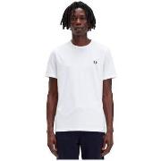 T-shirt Fred Perry T-shirt Ringer col rond blanc