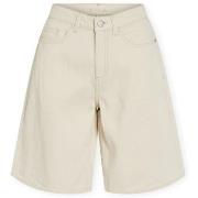 Korte Broek Vila Maj Denim Shorts - Ecru
