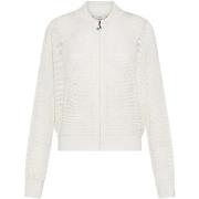 Vest Deha Mesh-Effect Full-Zip Sweater