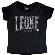 T-shirt Korte Mouw Leone 1947 Girl Short Sleeves Lace Pink Girl