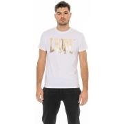 T-shirt Korte Mouw Leone 1947 Man Short Sleeves Stripe Gold