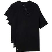 T-shirt Lacoste 3 Pack Lounge Cotton T-Shirts Black/Black/Black