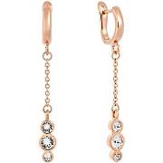 Boucles oreilles Mademoiselle Jolie Paris LEA chainettes en Plaque Or ...