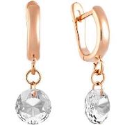 Boucles oreilles Mademoiselle Jolie Paris LA MUSE en Plaque Or et Cris...