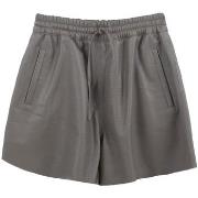 Pantalon Oakwood Short en cuir ref 51954 mastic