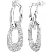 Boucles oreilles Sc Crystal B2889-ARGENT