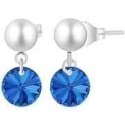 Boucles oreilles Sc Crystal B3069-ARGENT-SAPH