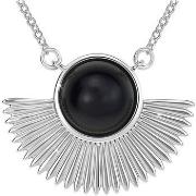 Collier Sc Crystal B2335-COLLIER-ARGENT-OBSIDIENNE