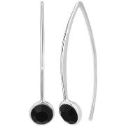 Boucles oreilles Sc Crystal B3149-ARGENT-NOIR