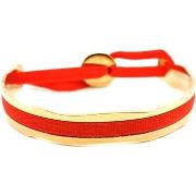 Bracelets Les Interchangeables Bracelet Jonc Ruban 4mm Aléatoire rouge