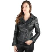 Blouson Giorgio Blouson perfecto Giorgio Lovely Wody en cuir ref 4