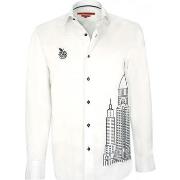 Chemise Andrew Mc Allister chemise brodee new york blanc