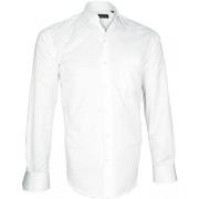 Chemise Emporio Balzani chemise armure diagonale bianco blanc