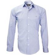 Chemise Emporio Balzani chemise tissu armuree tiberio bleu