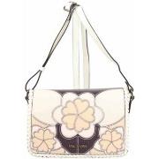 Sac Bandouliere Mac Alyster Sac grand rabat Impression blanc motif fle...