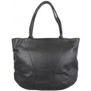 Sac à main Patrick Blanc Sac cabas cuir souple déco couture noir