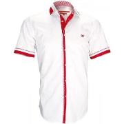 Chemise Andrew Mc Allister chemisette bi-matiere sheffield blanc