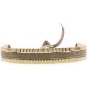 Bracelets Les Interchangeables Jonc ruban 4mm strié beige 1