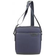 Sacoche Mac Alyster Pochette (M) nylon garni cuir Wall Street - Marine