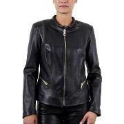 Veste Giorgio Ansia Waxy Noir (Zip Or)