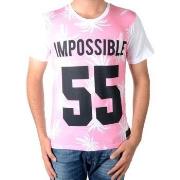 T-shirt Celebry Tees Palme 55 Rose