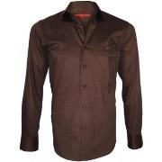 Chemise Andrew Mc Allister chemise brodee leeds marron